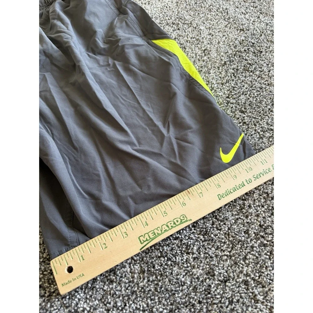Nike Swim Shorts Mesh Lined Gray‎ Volt Yellow Men's Large
